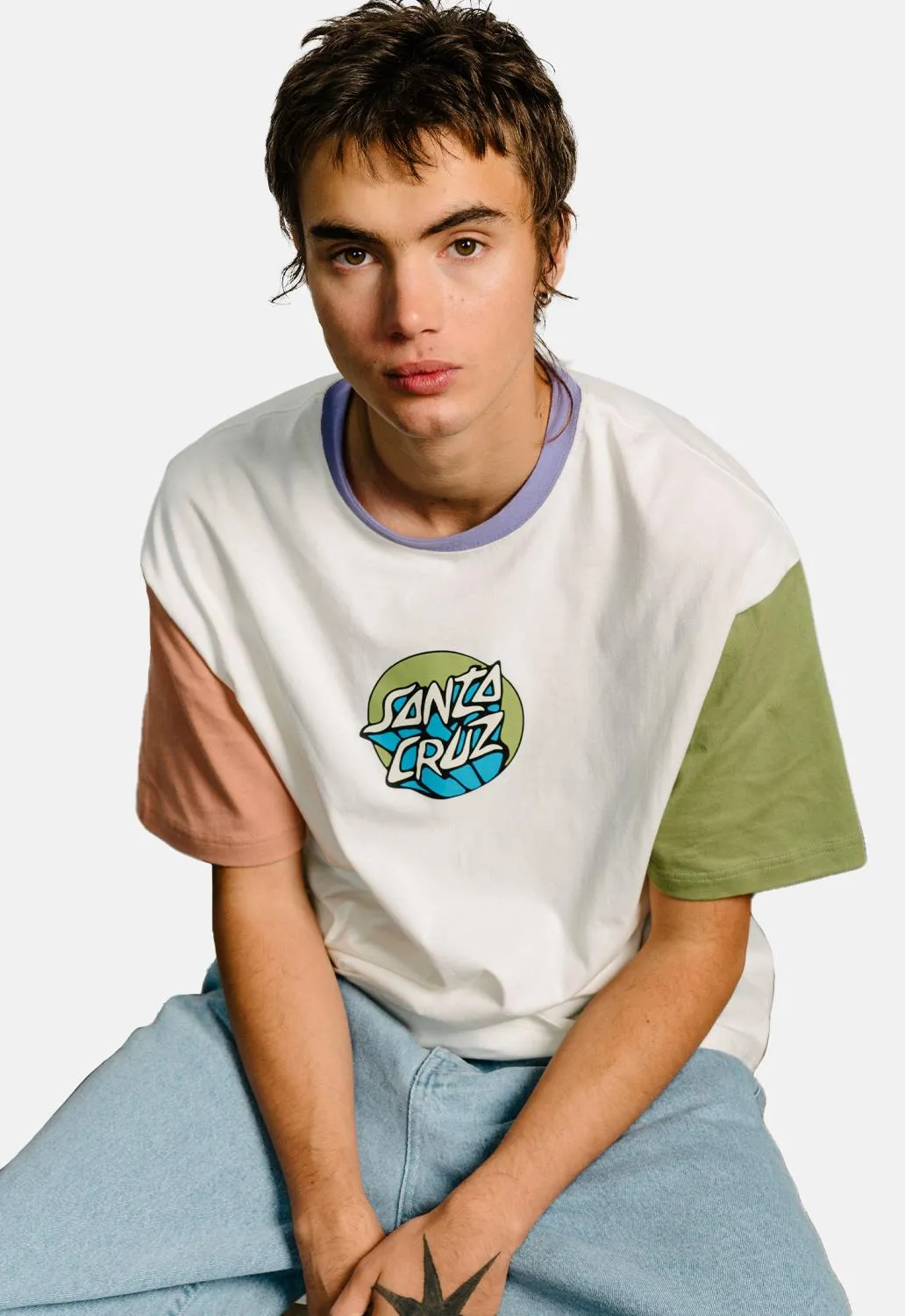 Crinkle Delta Dot Front T-Shirt sold by Damaged Society product image thumbnail 2
