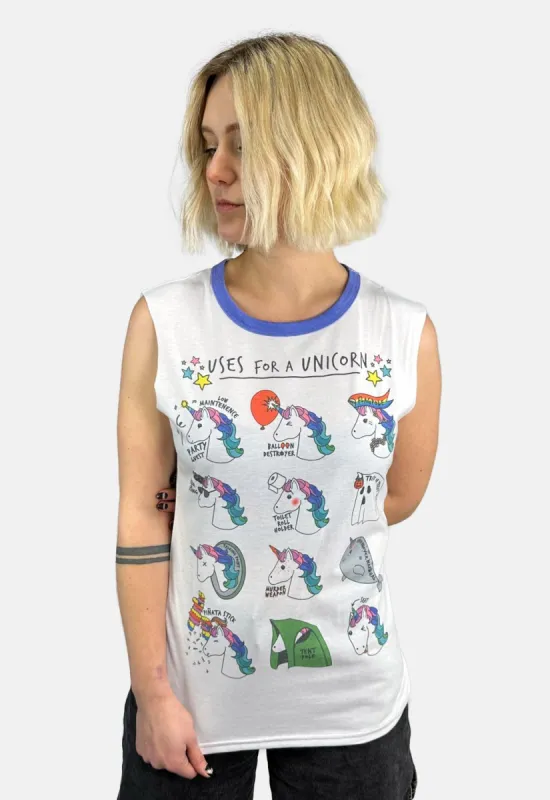 Uses For A Unicorn Tank Top sold by Damaged Society