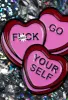 Candy Hearts Pin sold by Damaged Society