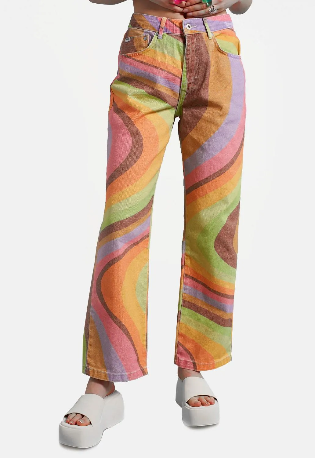 Psychedelic Dad Jeans sold by Damaged Society