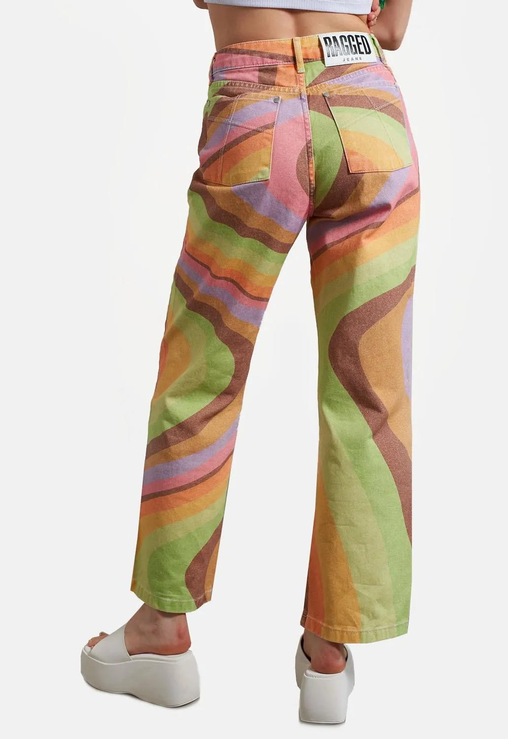 Psychedelic Dad Jeans sold by Damaged Society product image thumbnail 2