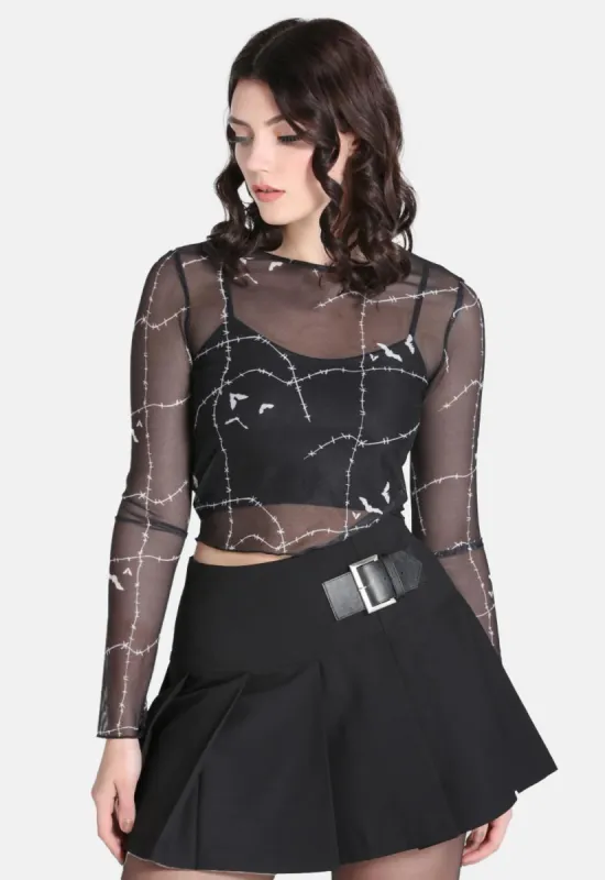 Stitches Mesh Top sold by Damaged Society