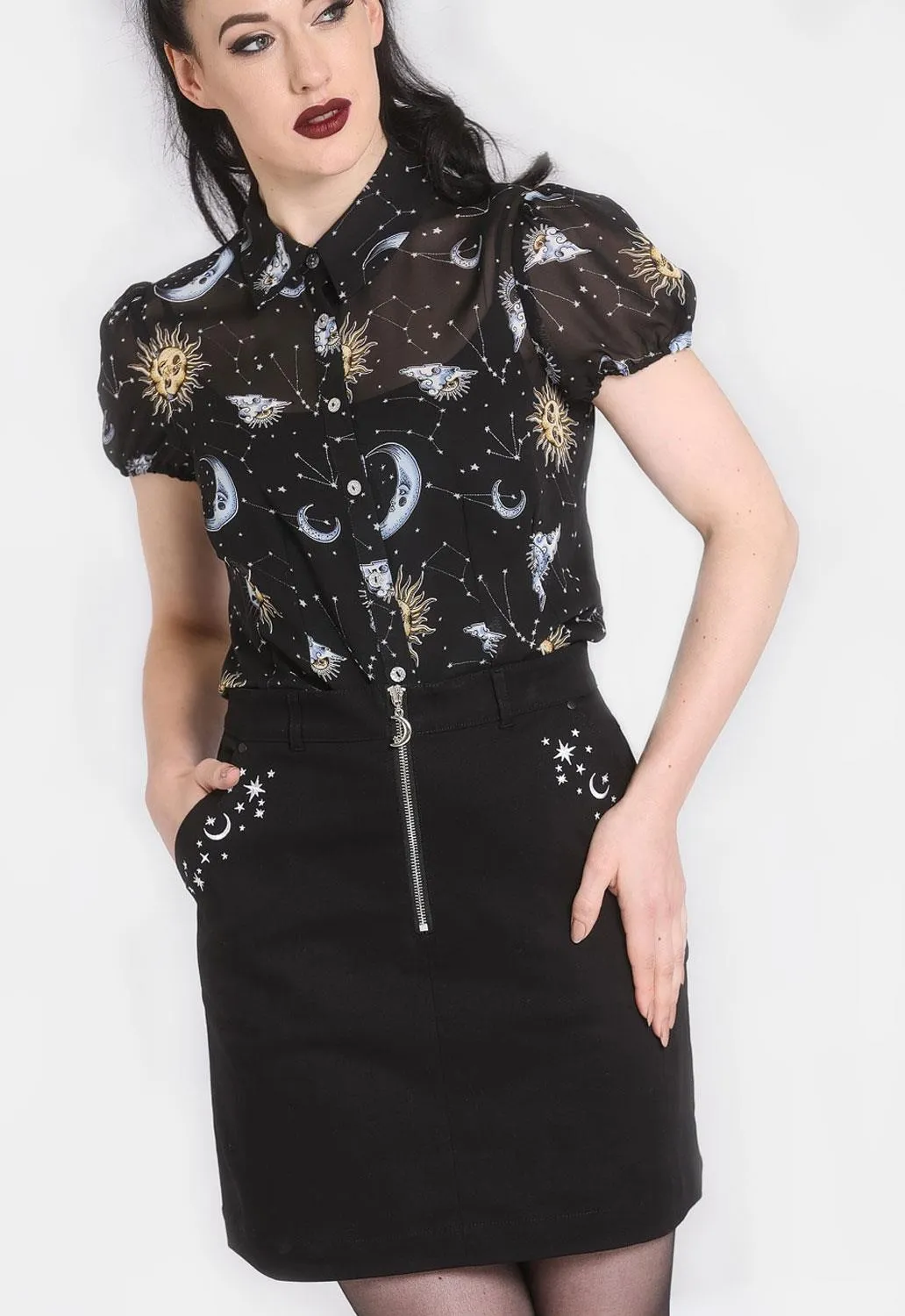 Interstellar Mini Skirt sold by Damaged Society