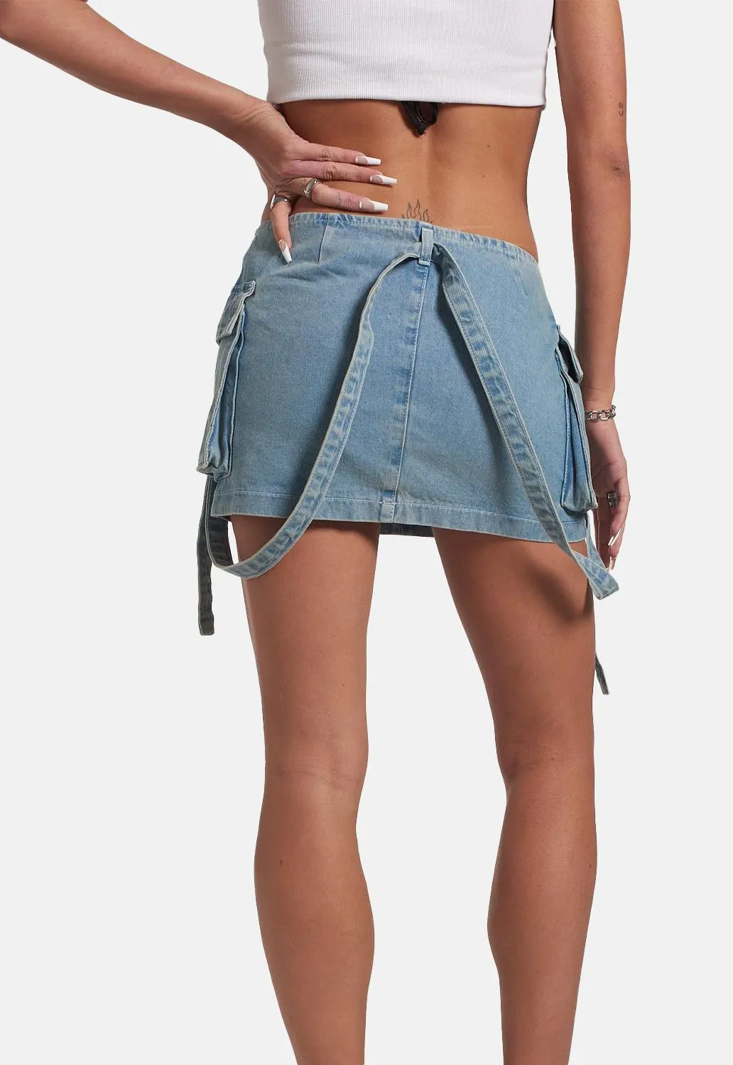 Force Denim Mini Skirt sold by Damaged Society product image thumbnail 3