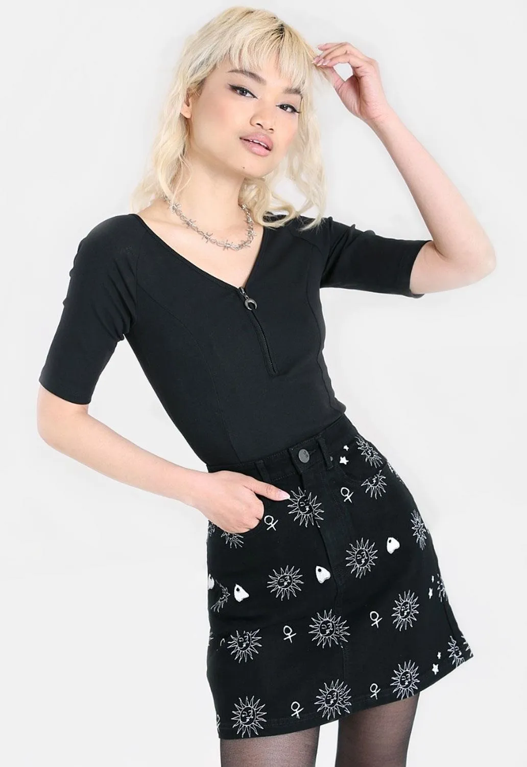 Oculus Mini Skirt sold by Damaged Society