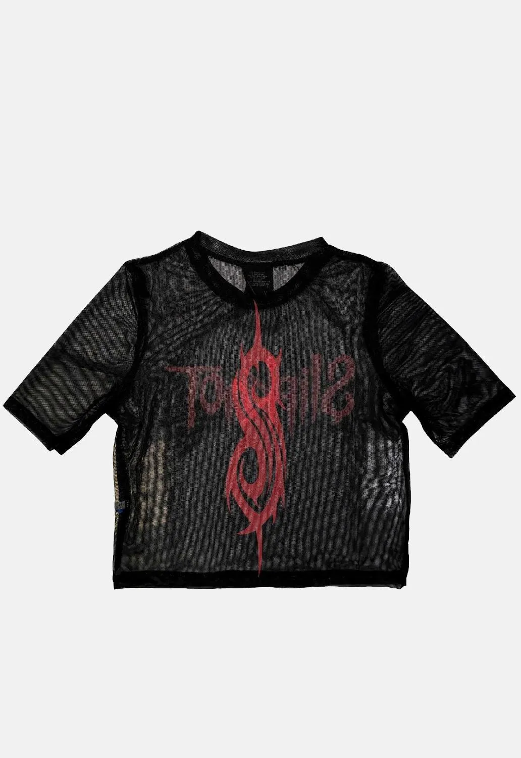 Logo Mesh Crop Top sold by Damaged Society product image thumbnail 2