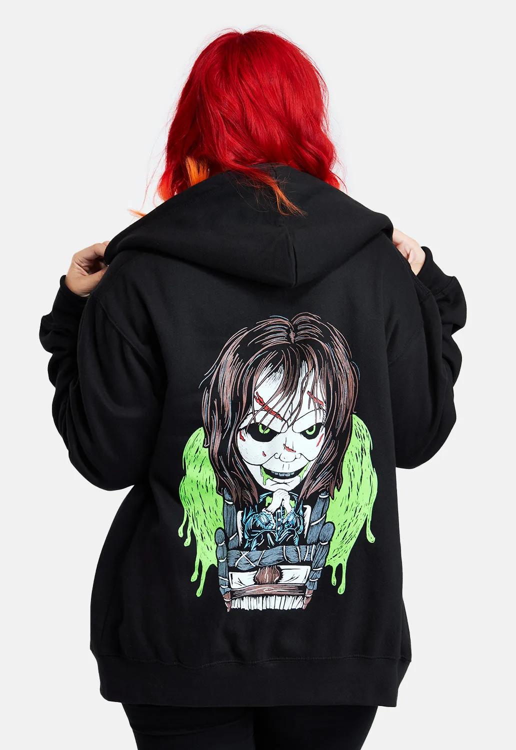 Possessed Zip Hoodie sold by Damaged Society product image thumbnail 2