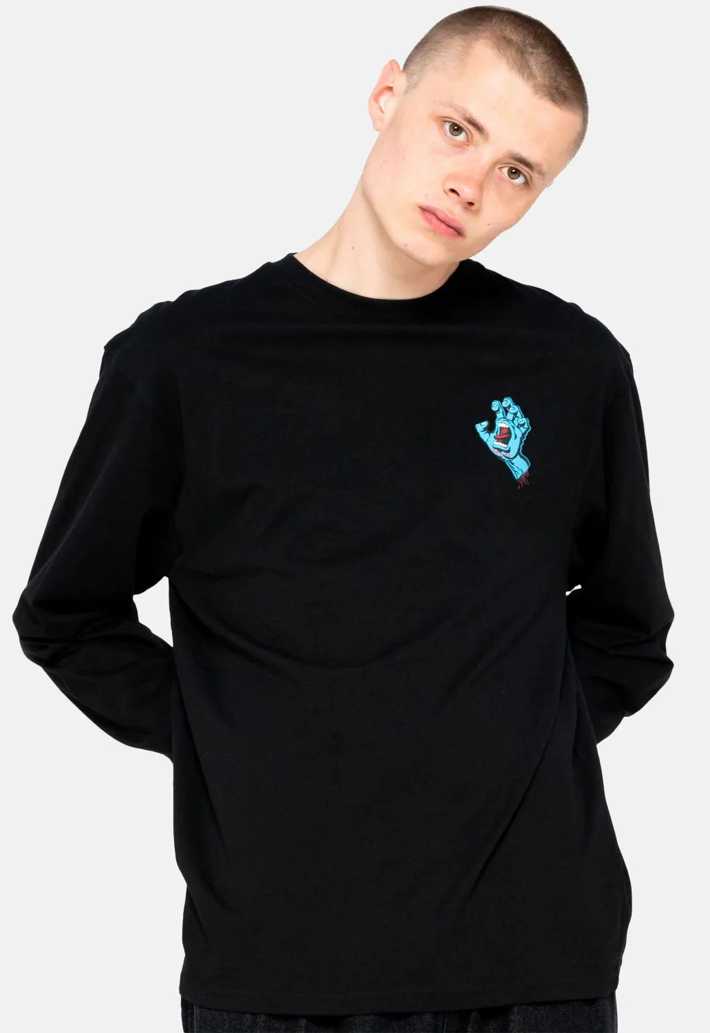 Screaming Hand Chest Long Sleeved Top sold by Damaged Society product image thumbnail 3