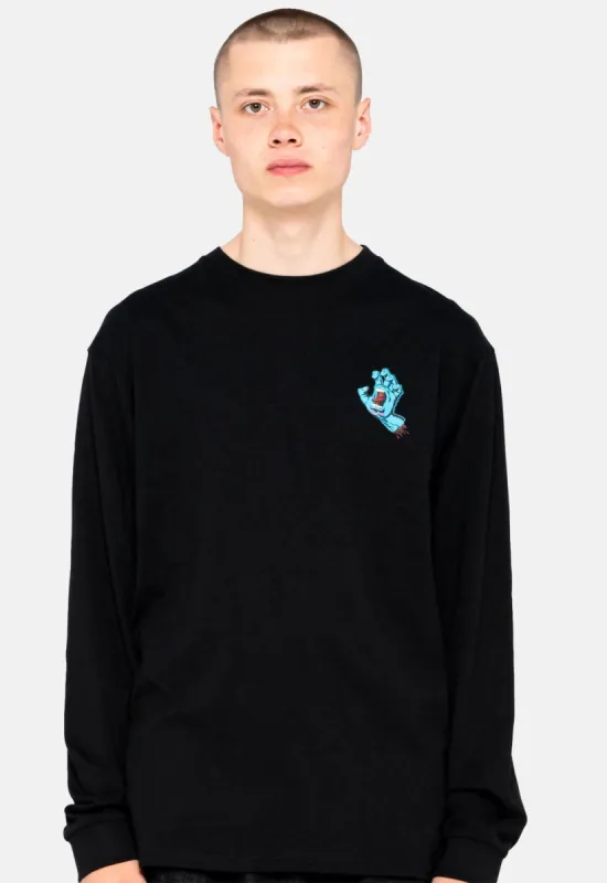 Screaming Hand Chest Long Sleeved Top sold by Damaged Society