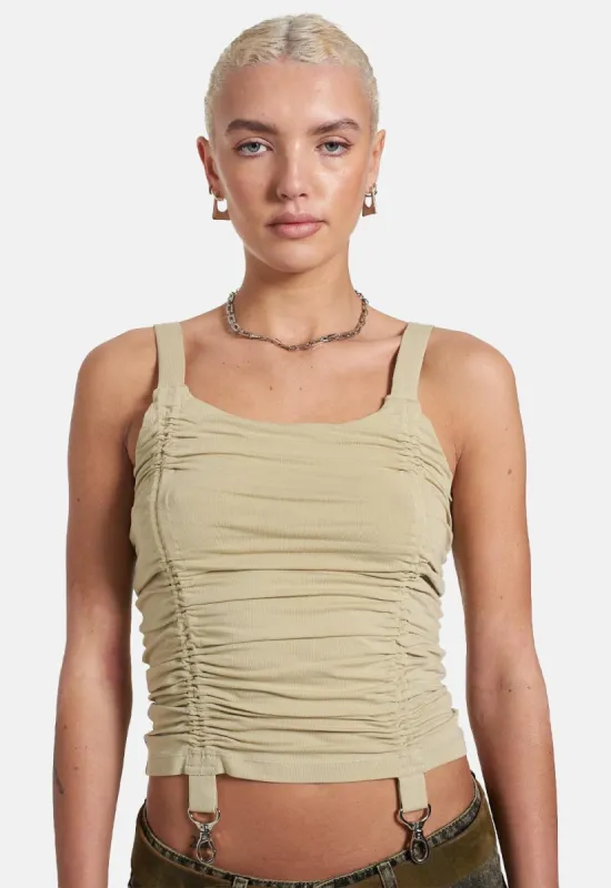 Celeste Ruched Top sold by Damaged Society
