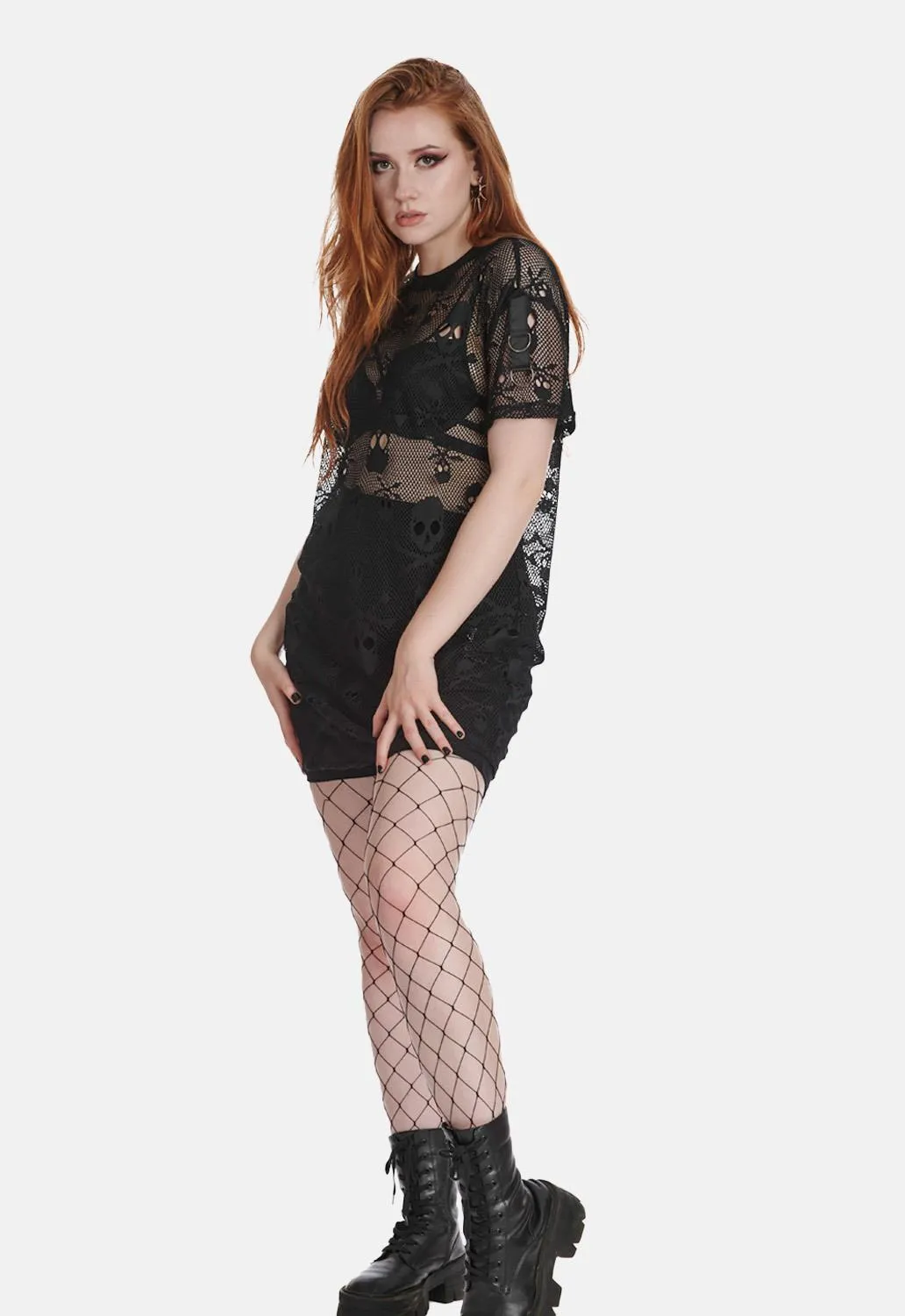 Keiko Net Dress sold by Damaged Society product image thumbnail 4