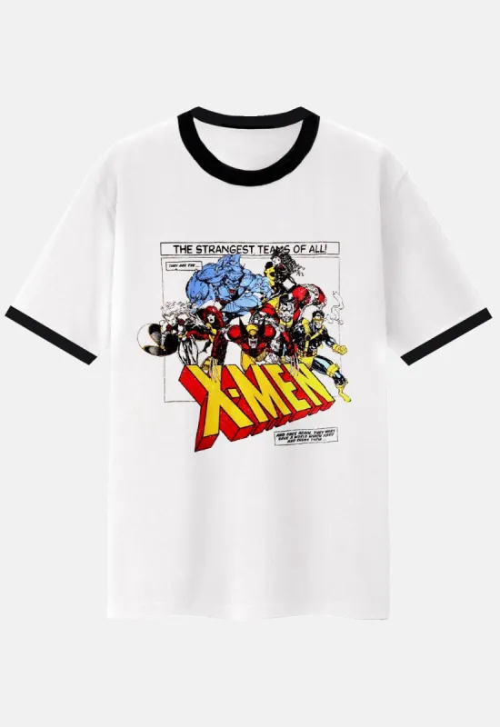Comic Group Ringer T-Shirt sold by Damaged Society