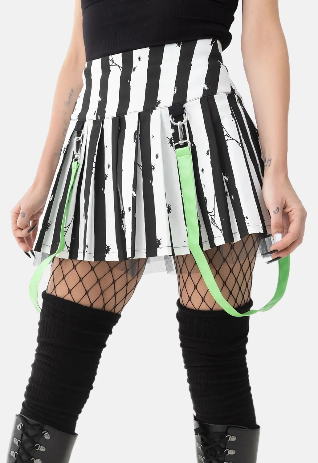 Distressed Stripe Mini Skirt sold by Damaged Society