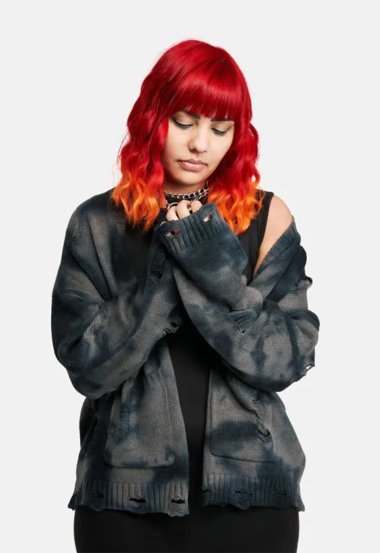 Destroyed Knitted Cardigan sold by Damaged Society