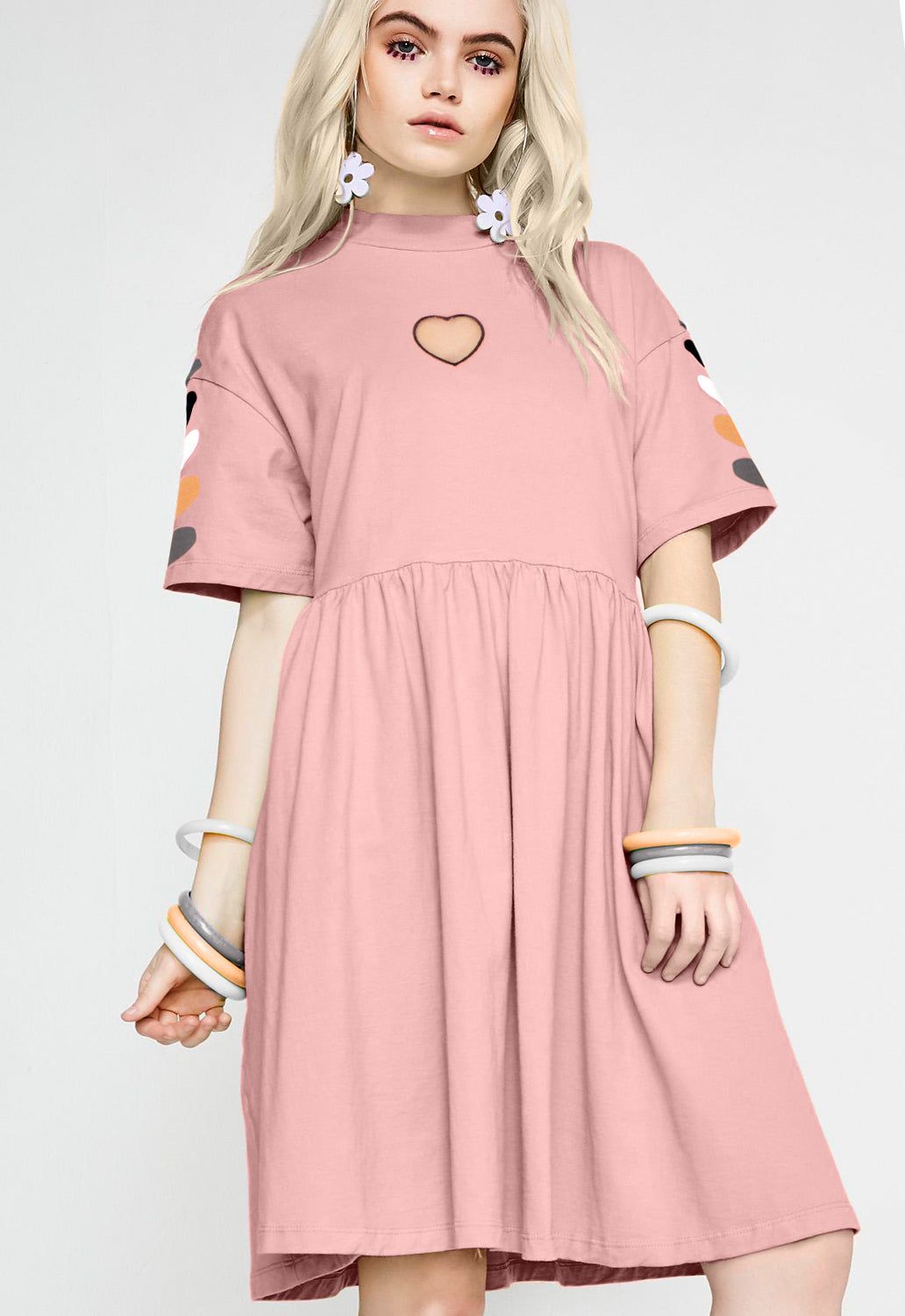 Heart On My Sleeve Smock Dress sold by Damaged Society