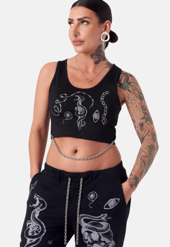 Doodle Print Vest Top sold by Damaged Society