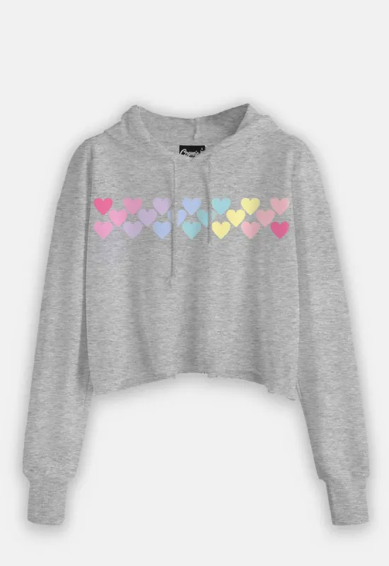 Candy Heart Crop Hoodie sold by Damaged Society