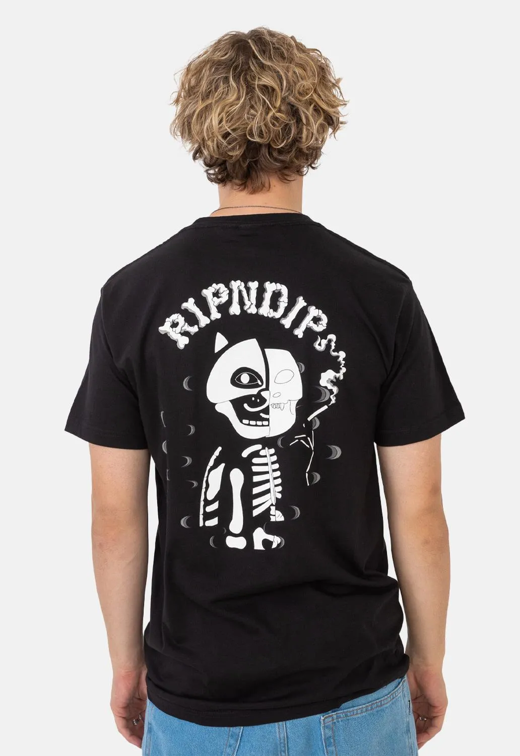 Skelly Nerm Smokes T-Shirt sold by Damaged Society product image thumbnail 2