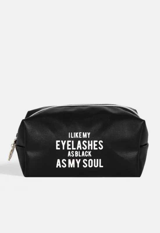 Black As My Soul Makeup Bag sold by Damaged Society