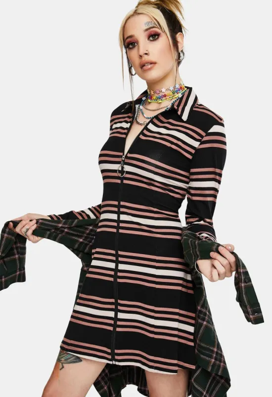 TEST : Strike Out Polo Neck Dress sold by Damaged Society