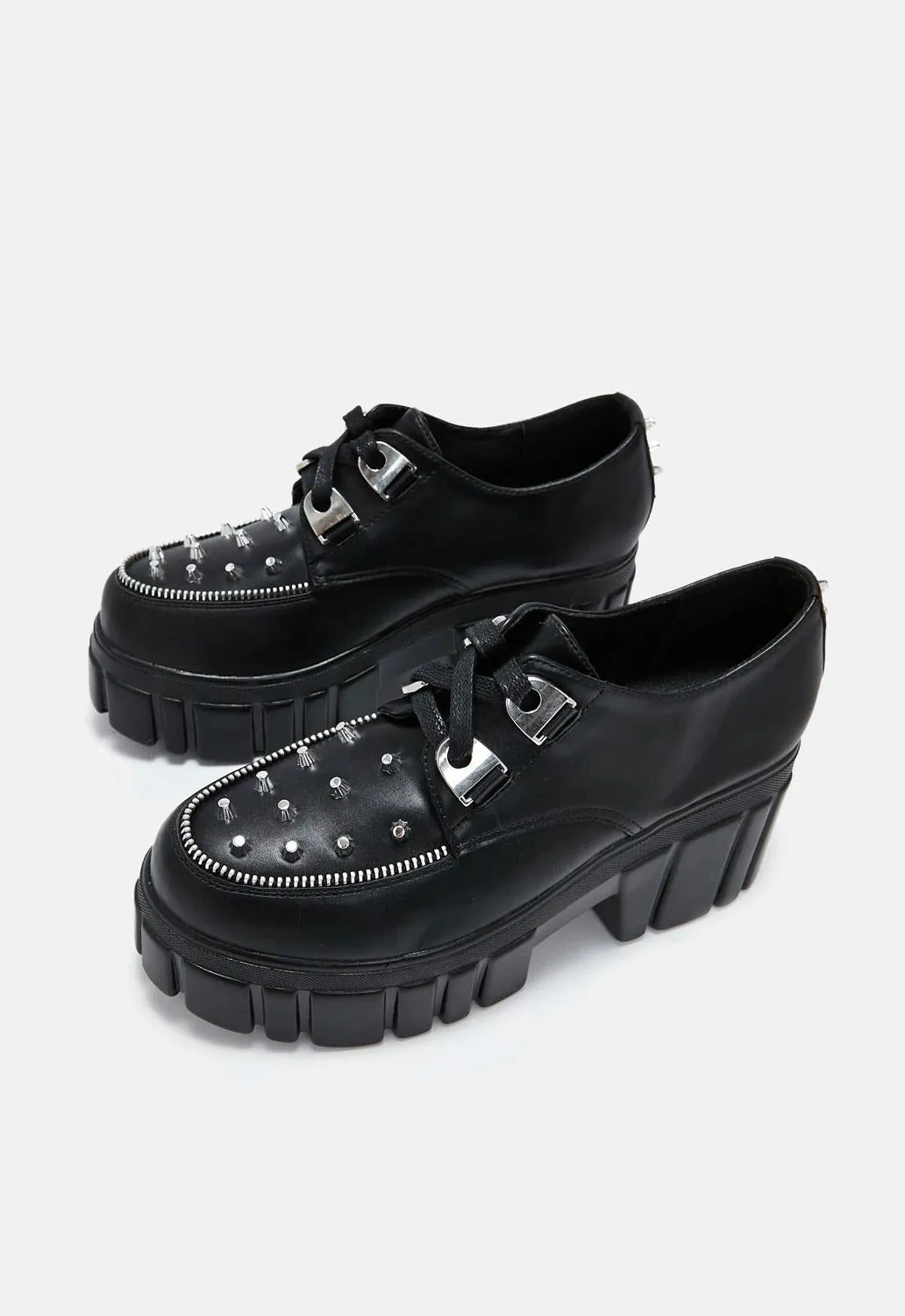 The Creation Black Studded Chunky Shoes sold by Damaged Society product image thumbnail 3