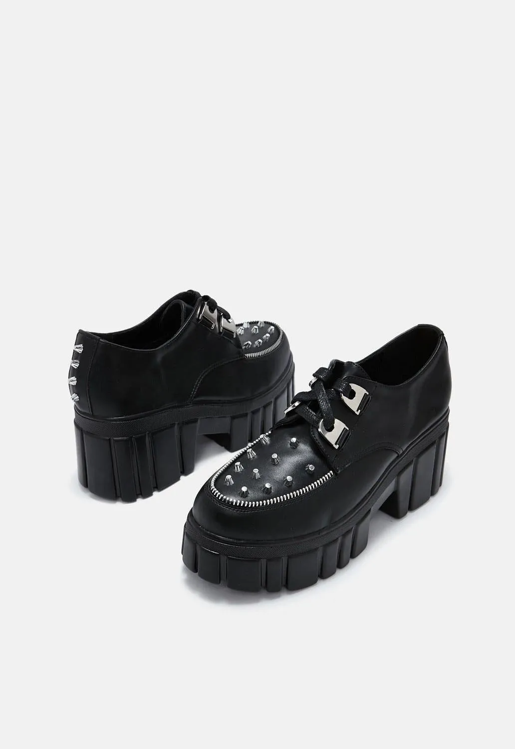The Creation Black Studded Chunky Shoes sold by Damaged Society product image thumbnail 2