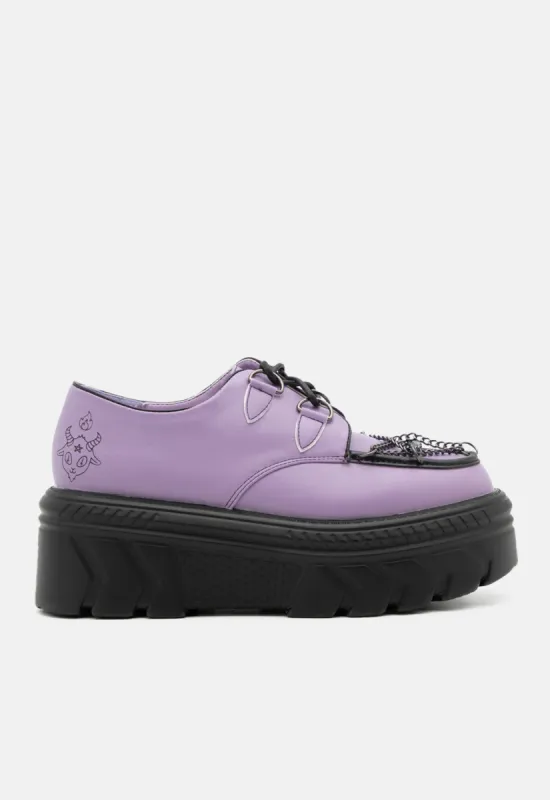 Spooky Solitude Pentagram Shoe sold by Damaged Society