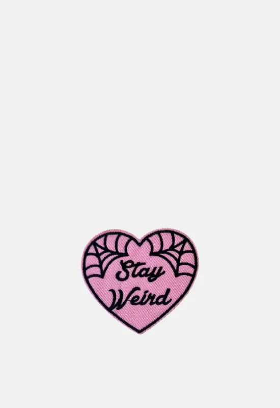 Stay Weird Heart Patch sold by Damaged Society