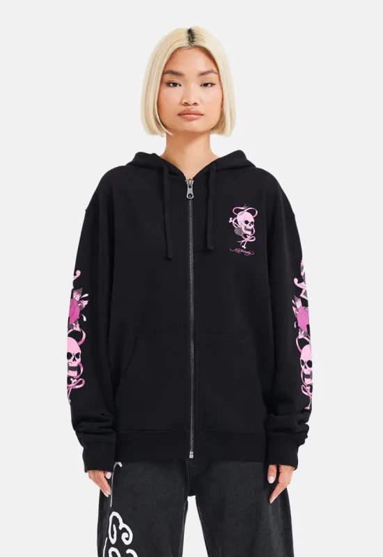 Love Wrapped Graphic Relaxed Zip Hoodie sold by Damaged Society