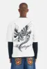 Panther Dragon Double Sleeve Long Sleeved Top sold by Damaged Society