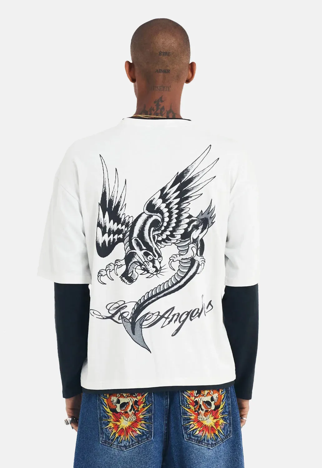 Panther Dragon Double Sleeve Long Sleeved Top sold by Damaged Society product image thumbnail 2