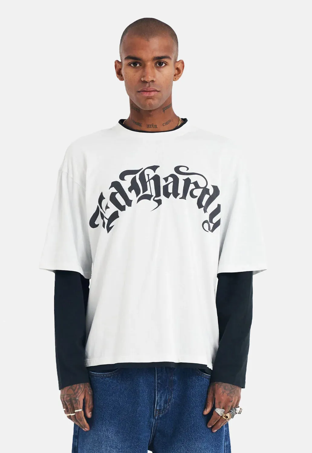 Panther Dragon Double Sleeve Long Sleeved Top sold by Damaged Society