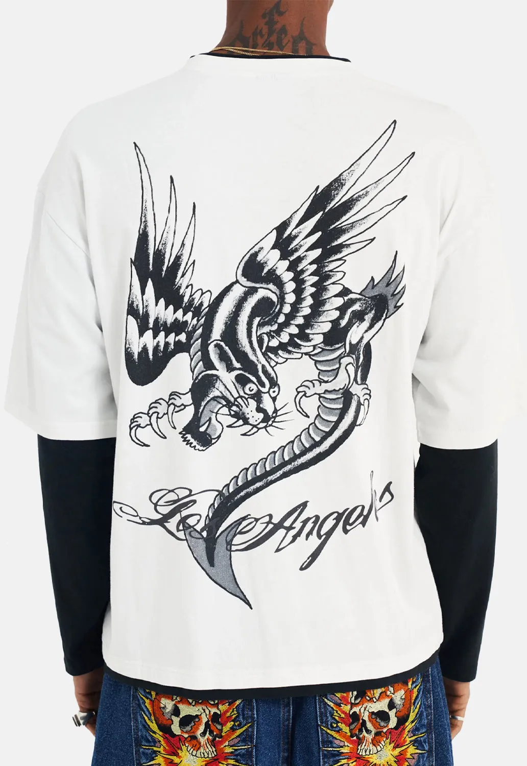 Panther Dragon Double Sleeve Long Sleeved Top sold by Damaged Society product image thumbnail 4