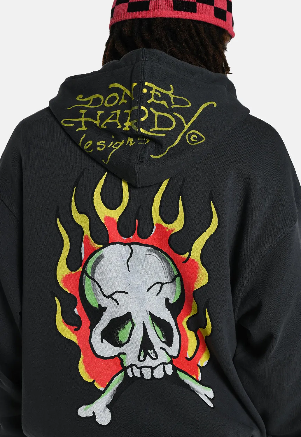 Burning Skull Graphic Hoodie sold by Damaged Society product image thumbnail 4