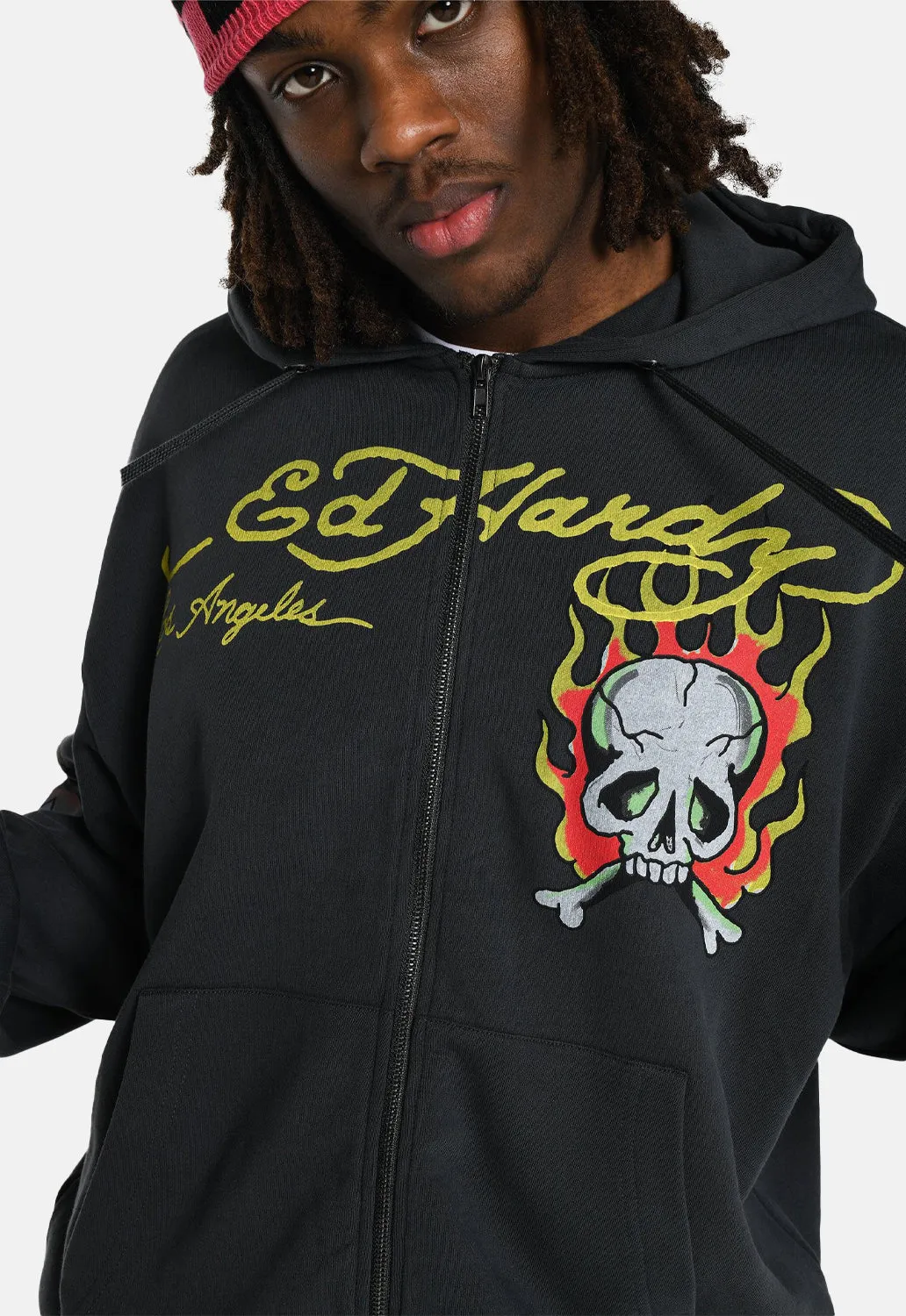 Burning Skull Graphic Hoodie sold by Damaged Society product image thumbnail 5