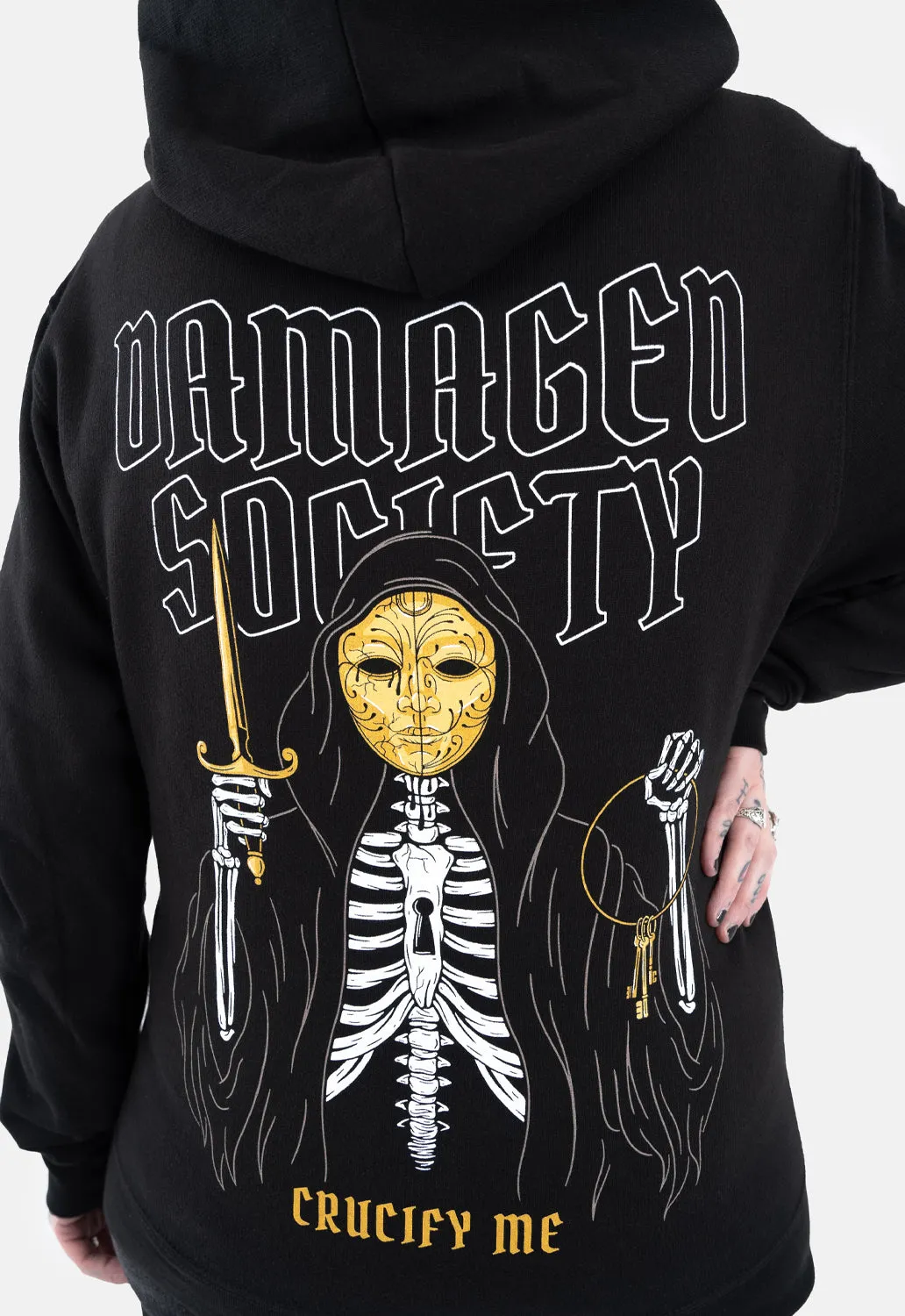 Crucify Hoodie sold by Damaged Society product image thumbnail 4