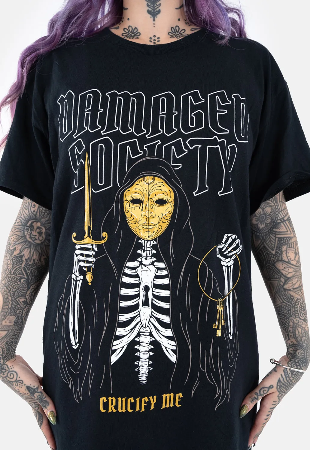 Crucify T-Shirt sold by Damaged Society product image thumbnail 3