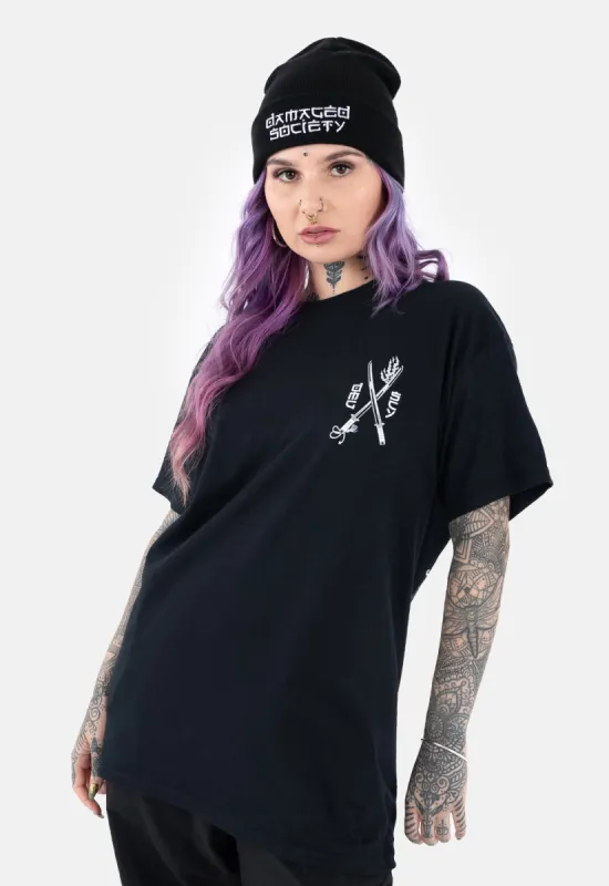 Samurai Kitty T-Shirt sold by Damaged Society