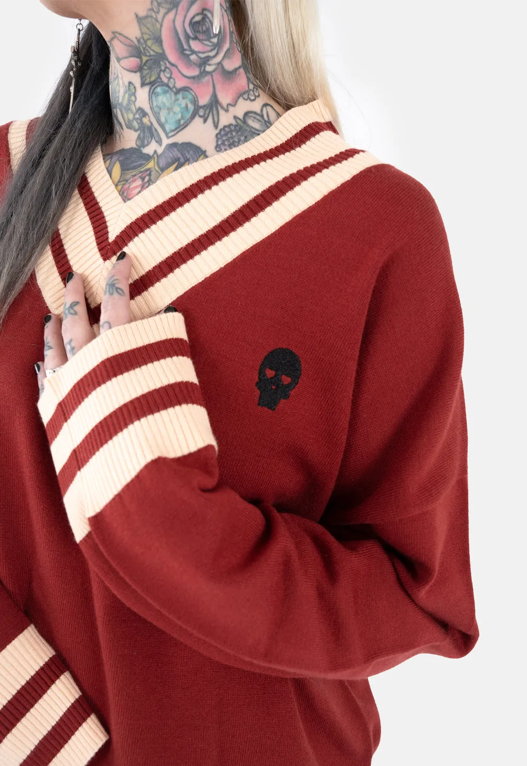 Autumn Oversized V-Neck Knit sold by Damaged Society product image thumbnail 3