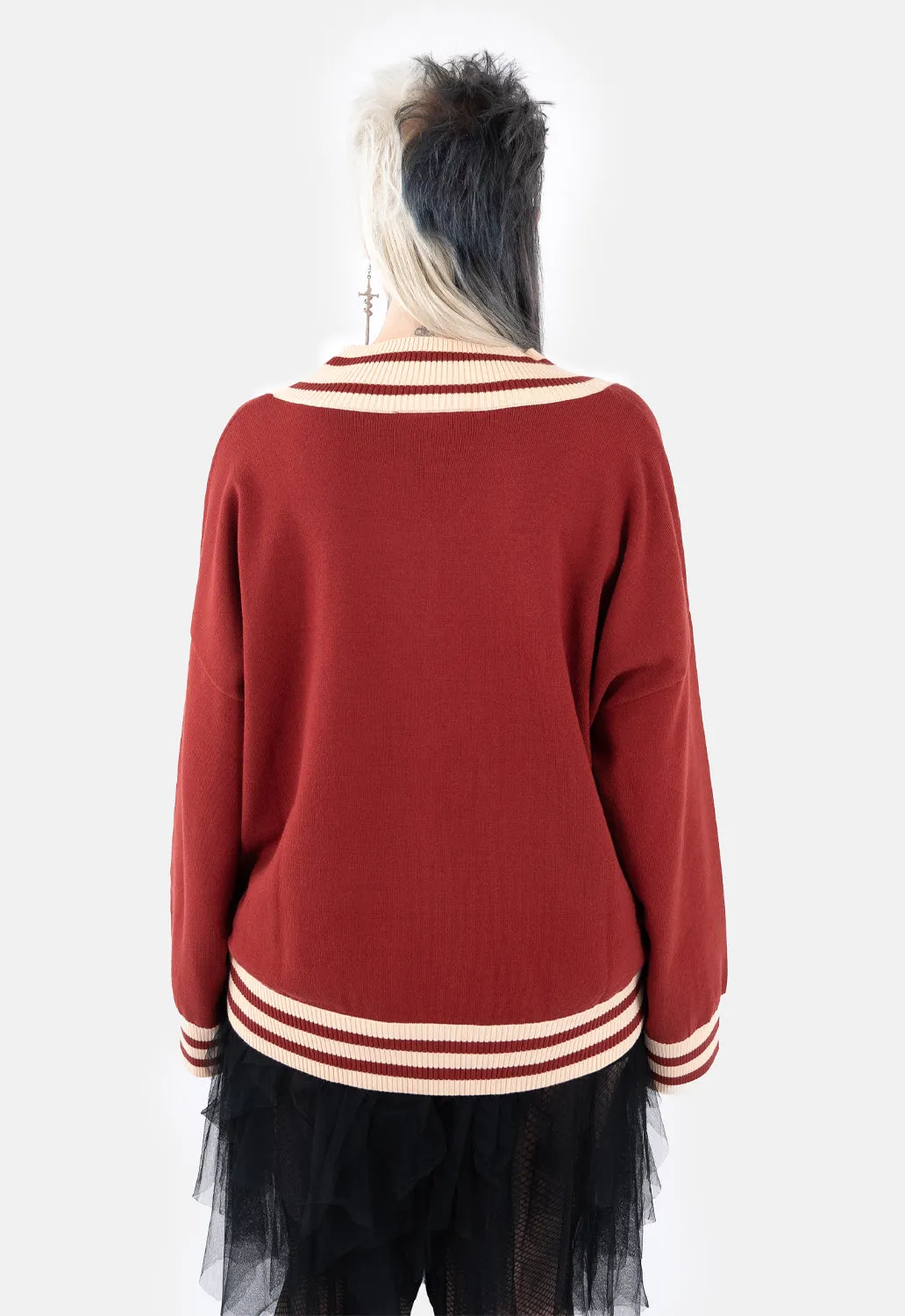 Autumn Oversized V-Neck Knit sold by Damaged Society product image thumbnail 4