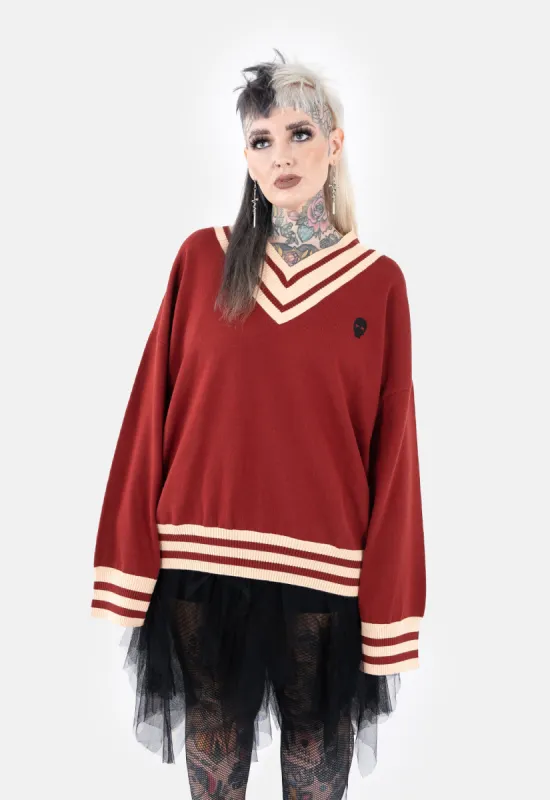 Autumn Oversized V-Neck Knit sold by Damaged Society