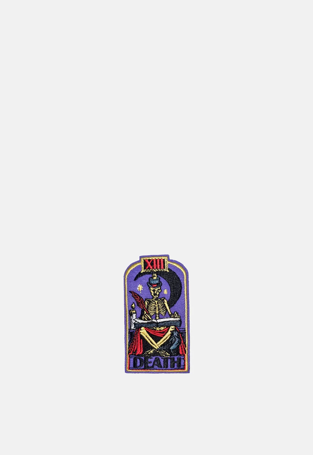 Purple Death Tarot Card Patch sold by Damaged Society
