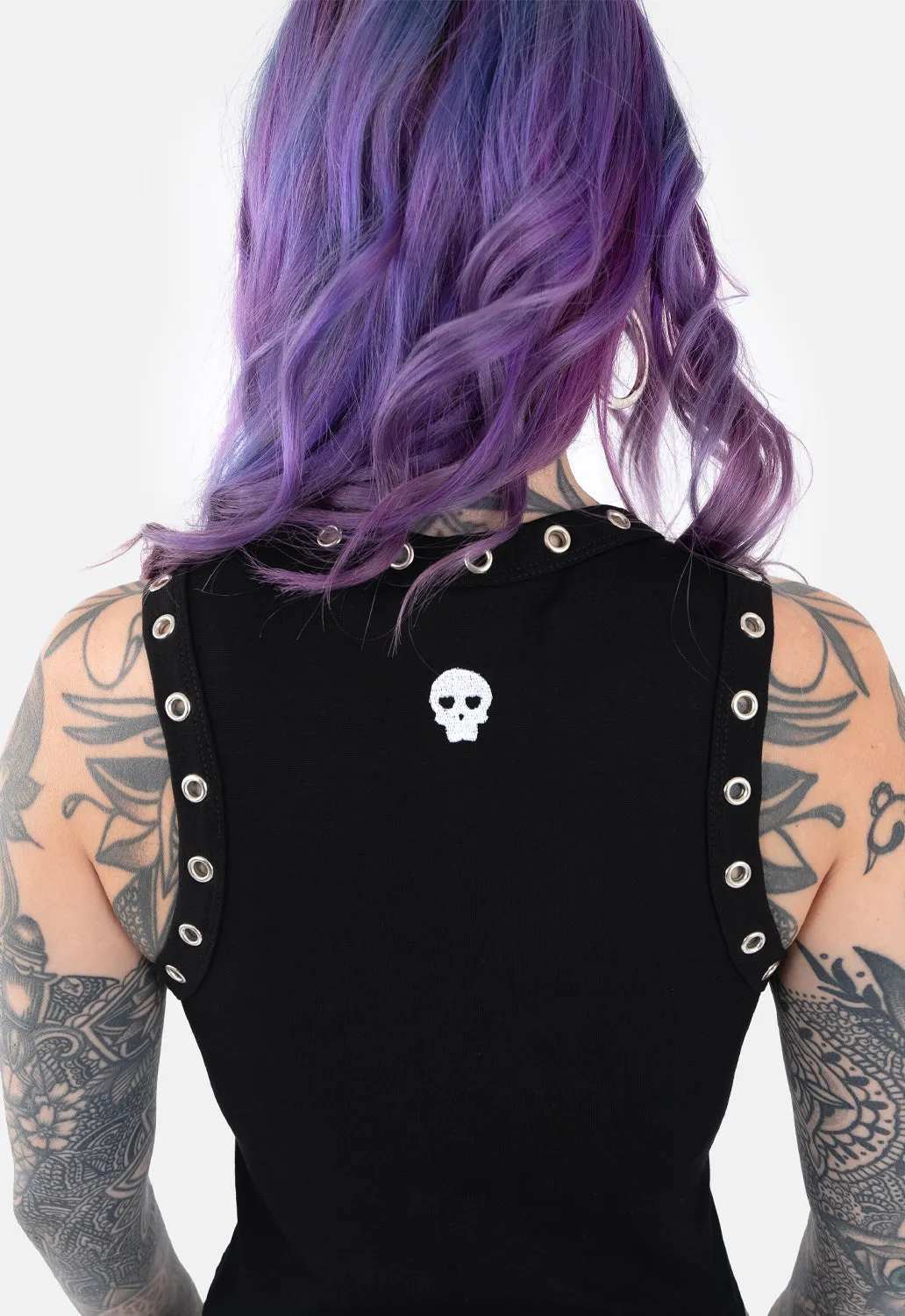 Ramona Ribbed Eyelette Tank Top sold by Damaged Society product image thumbnail 4