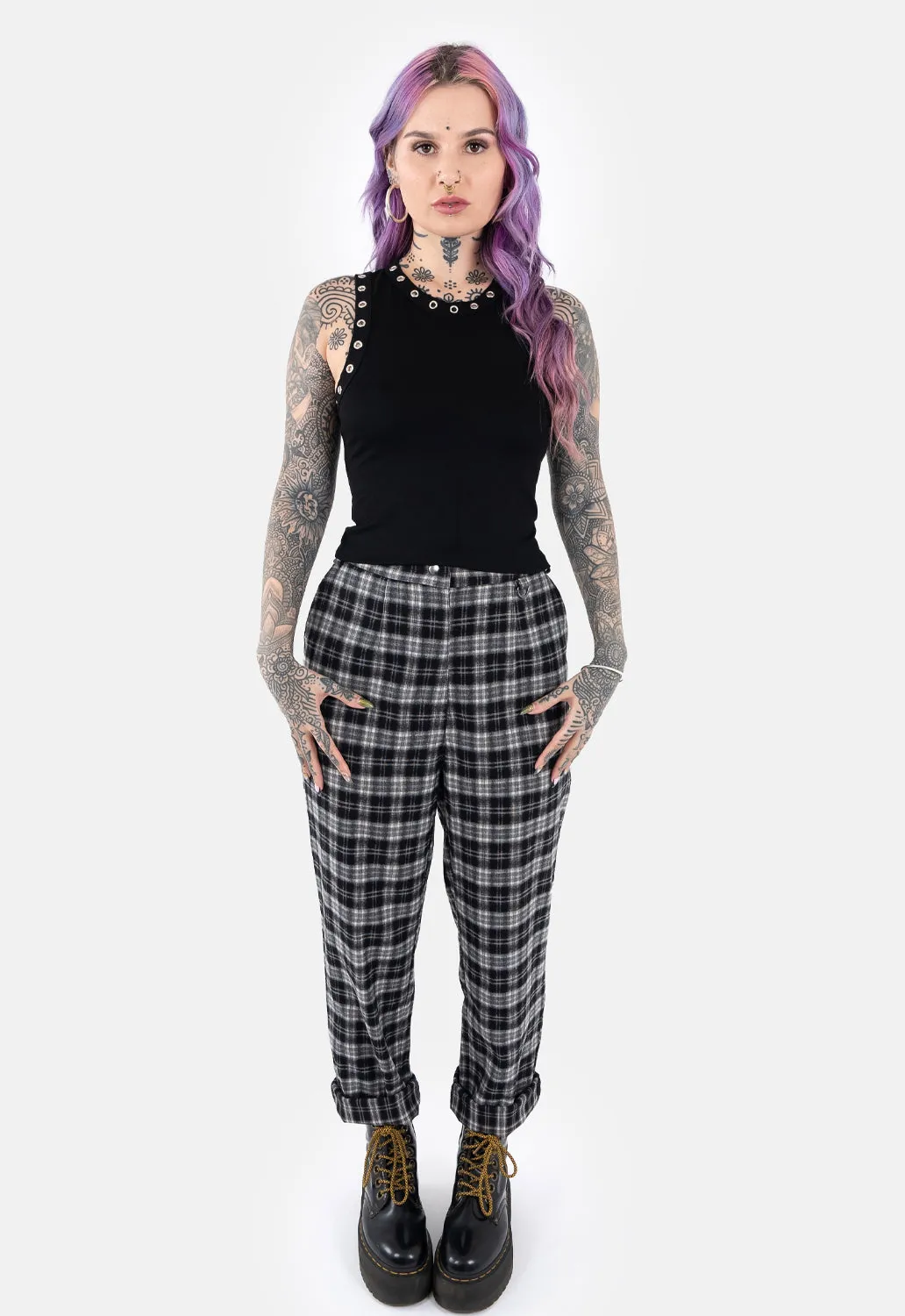 Ramona Ribbed Eyelette Tank Top sold by Damaged Society product image thumbnail 5