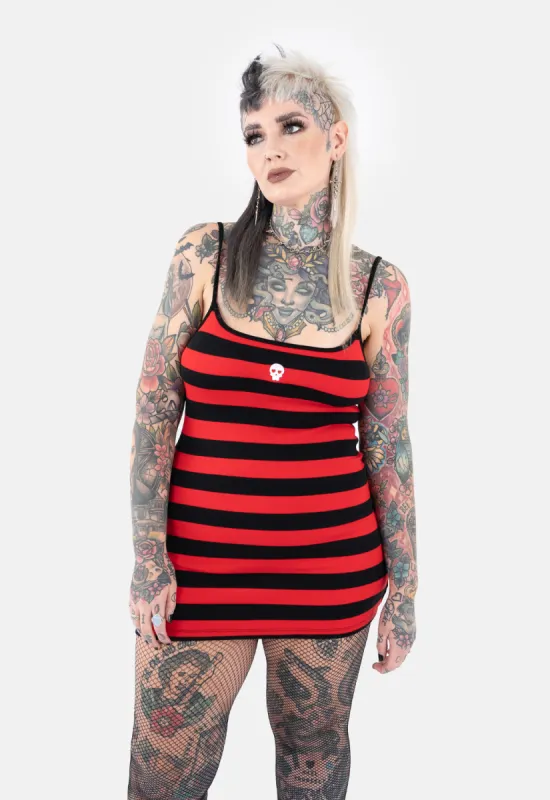 Kali Body Con Slip Mini Dress Red sold by Damaged Society