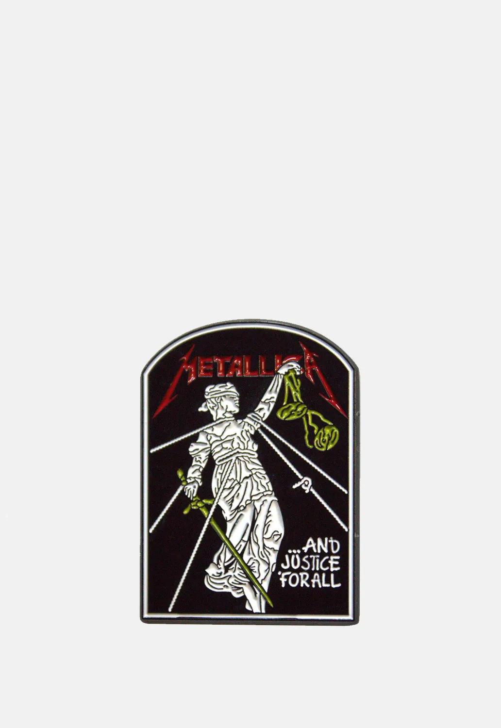 And Justice For All Tombstone Pin Badge sold by Damaged Society product image thumbnail 2