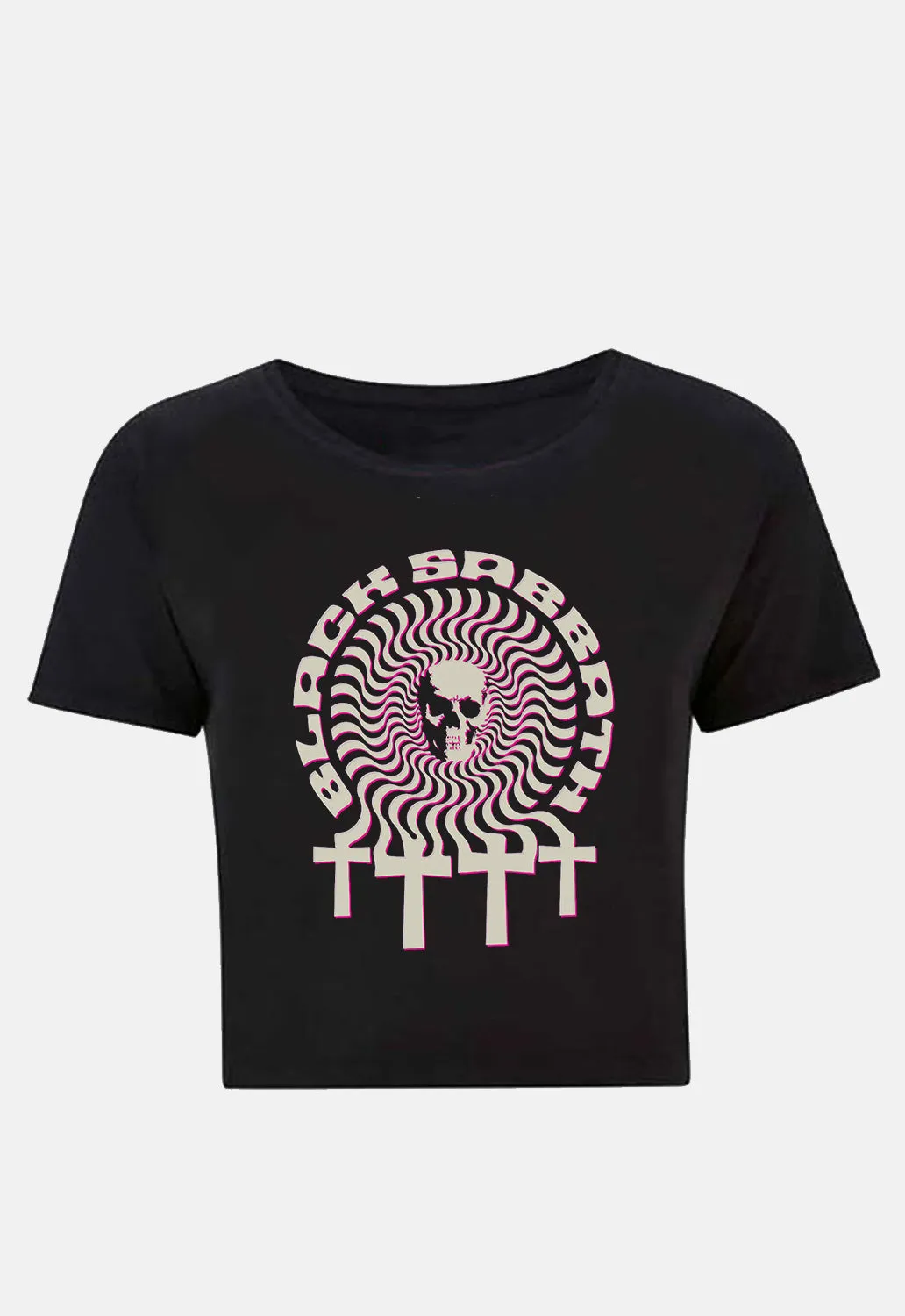 Hypnotic Skull Crop Top sold by Damaged Society