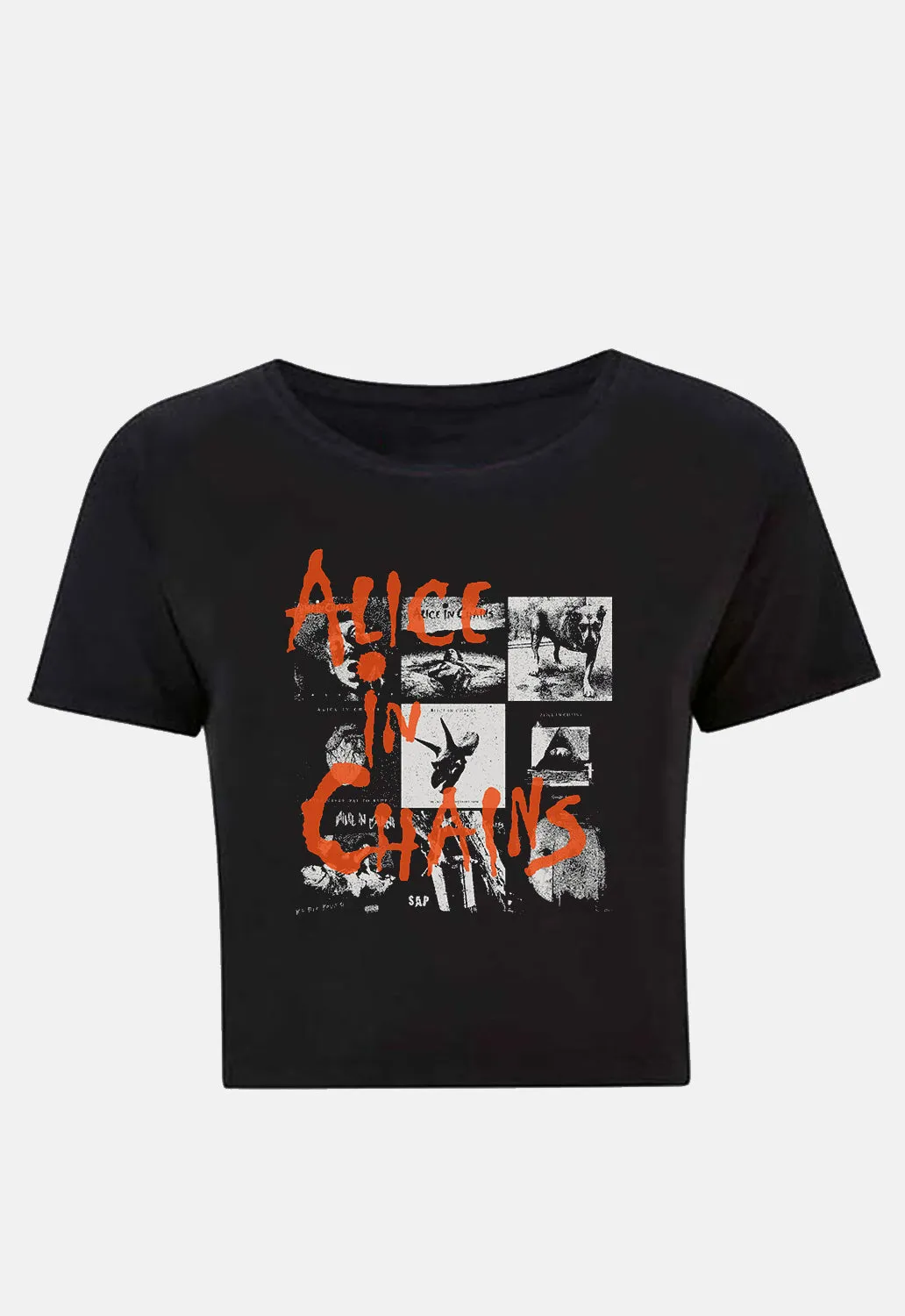 Albums Montage Crop Top sold by Damaged Society