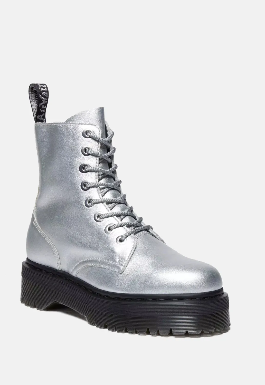 Jadon Silver Smooth Leather Platform Boots sold by Damaged Society product image thumbnail 2