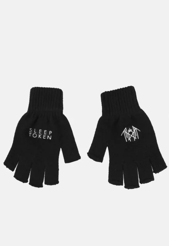 Logo & Sigil Fingerless Gloves sold by Damaged Society